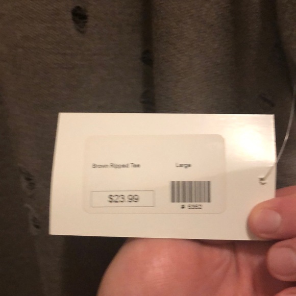 My Story - brown ripped tee - Picture 6 of 6